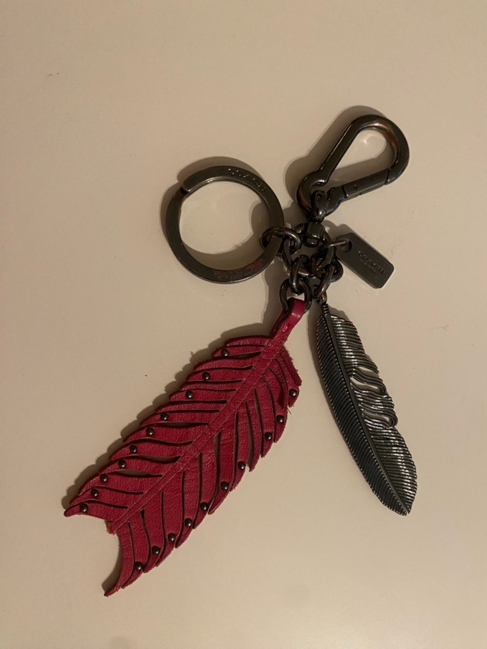 Rare Coach feather keychain!!